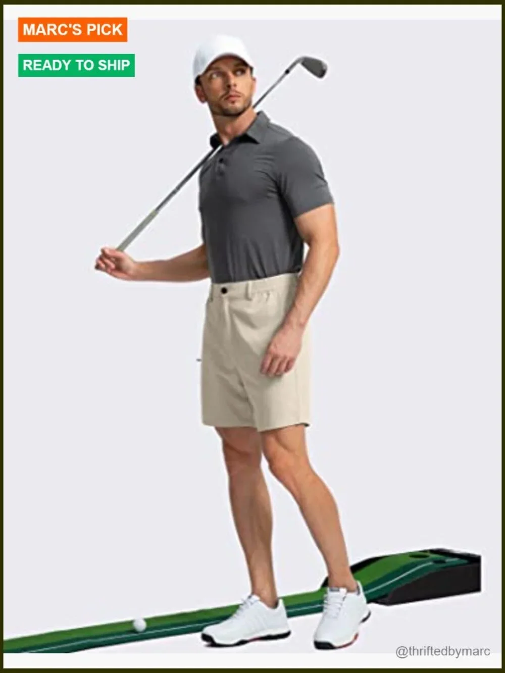 Men's Stretch Quick Dry Golf Shorts with 6 Pockets for Hiking Work